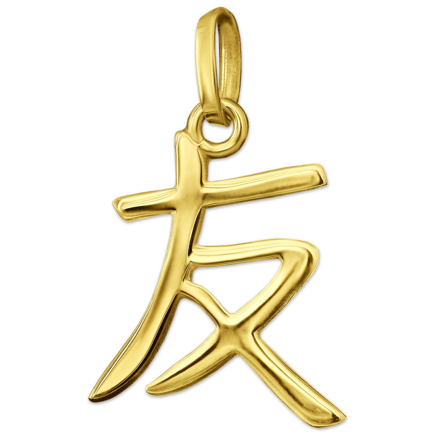 Anh&auml;nger Freundschaft chinesisches Schriftzeichen 15 mm 333 Gold