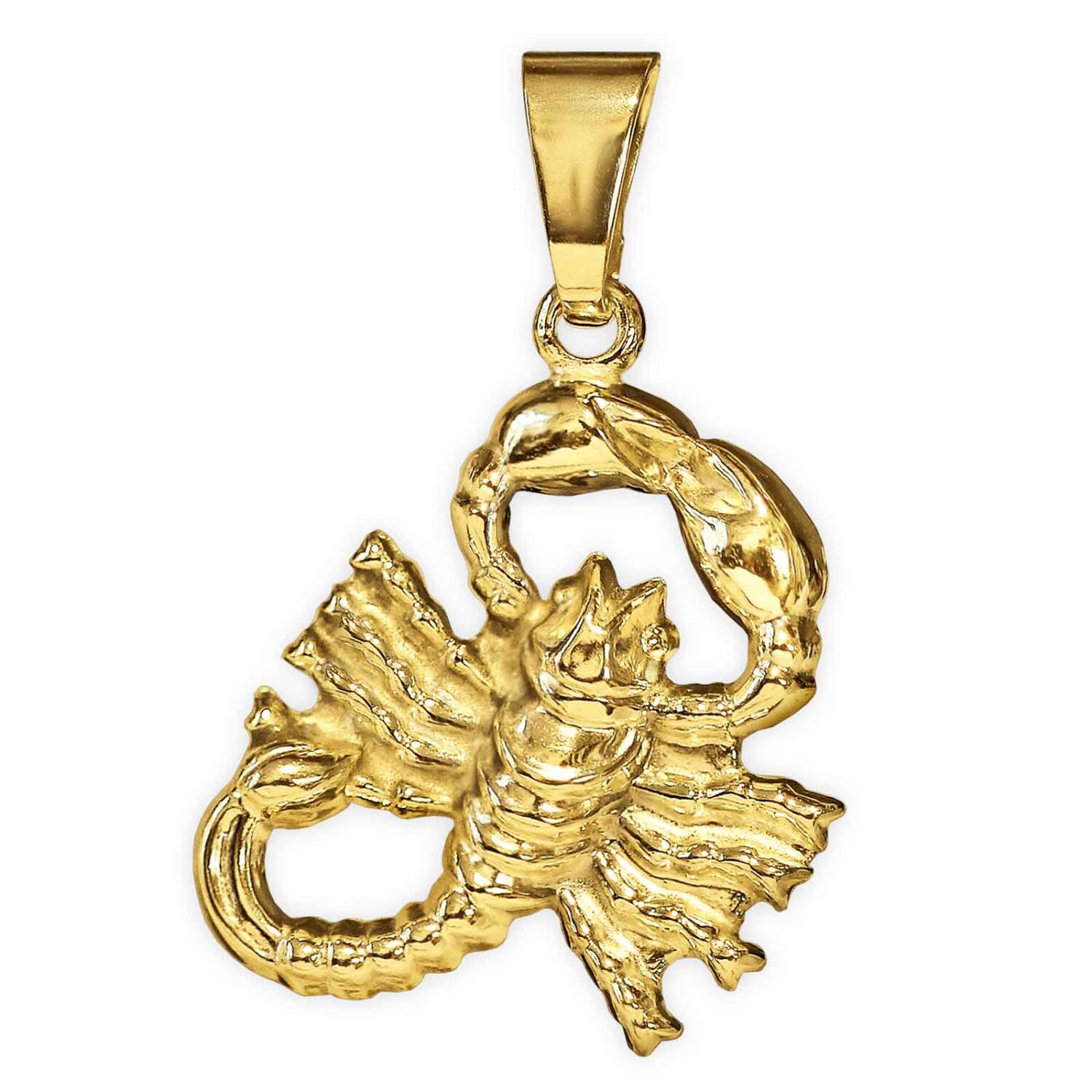 Skorpion Sternzeichen Anh&auml;nger Skorpion beidseitig plastisch 333 Gold
