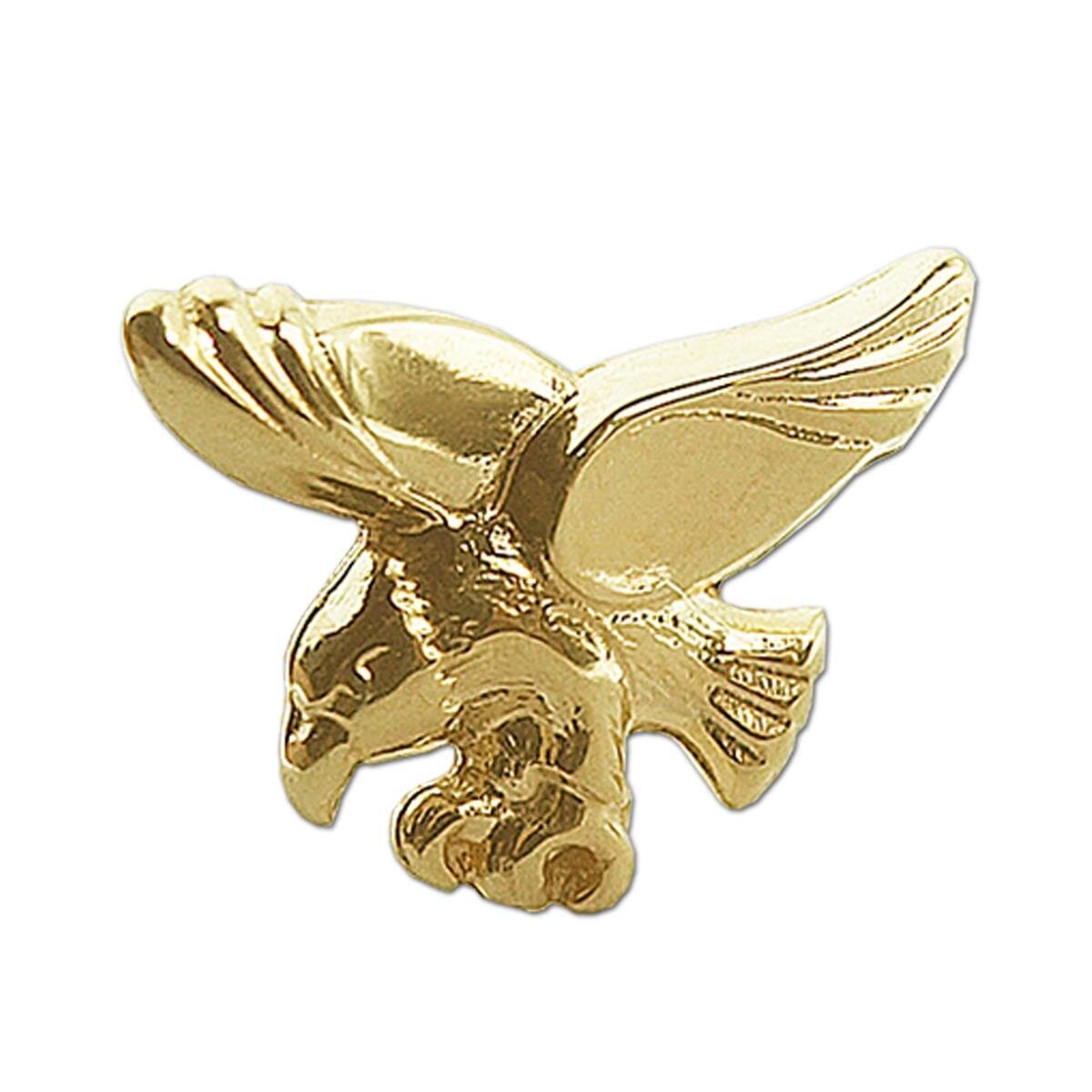 Goldener einzelner Single Ohrstecker 9 x 7 mm fliegender Adler gl&auml;nzend 333 GOLD 8 KARAT