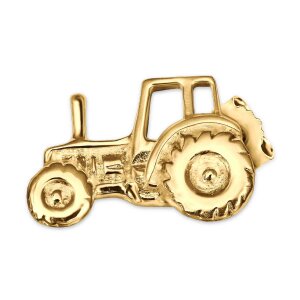 Goldener einzelner Single Ohrstecker Traktor 9 x 6...