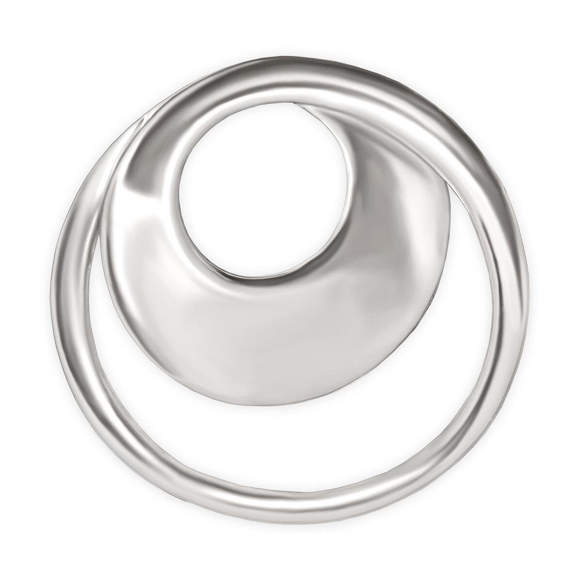 Silberner Anhänger runder Kringel verschnörkelt 20 x 19 mm Echt Silber 925