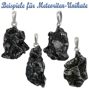 Anhänger Meteorit ECHTE STERNSCHNUPPE mit 925er Silber-Schlaufe