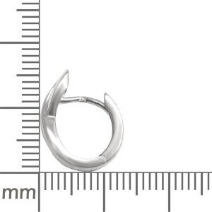 Silberne Creolen 15 mm elegant gekreuzt  matt und gl&auml;nzend Echt Silber 925