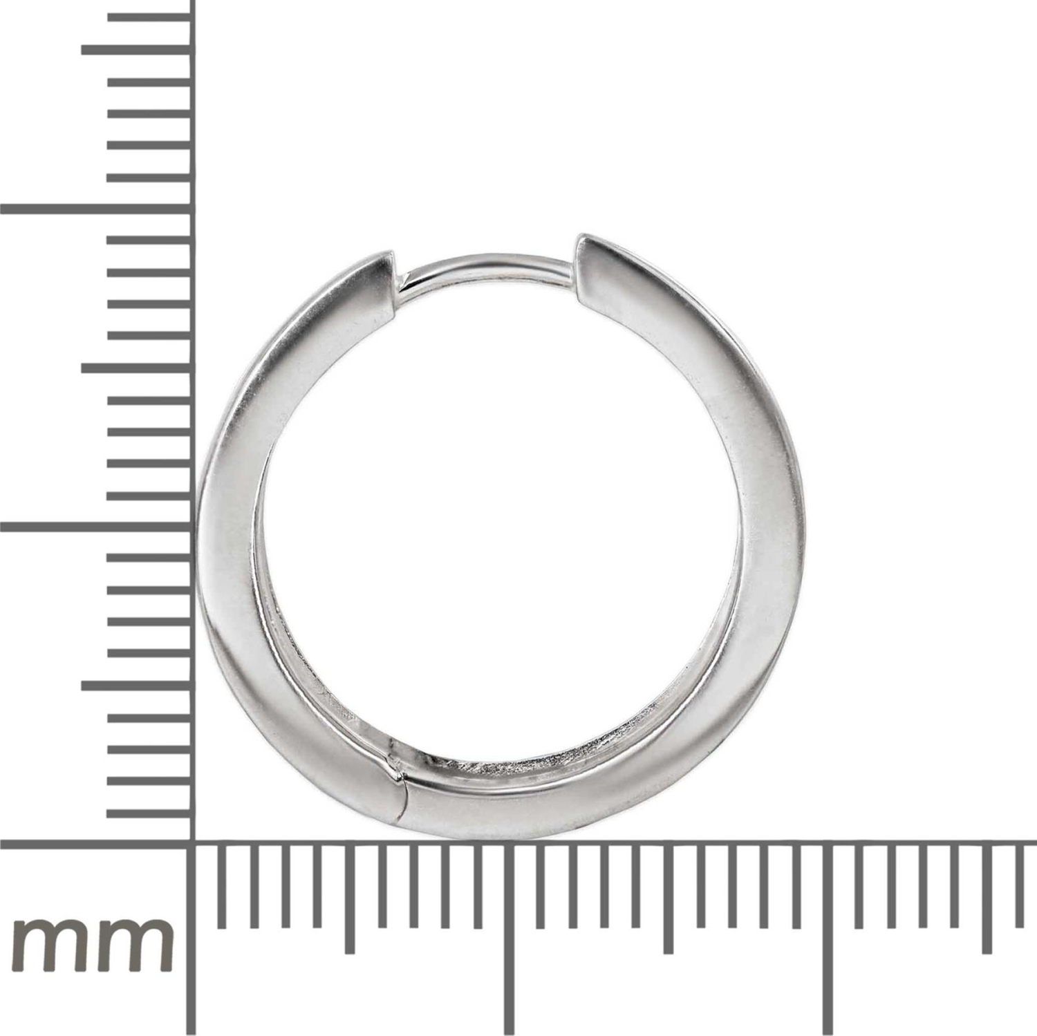 Silberne Creolen 19 mm Ø mm 3,5 mm breit poliert 925 Sterling Silber