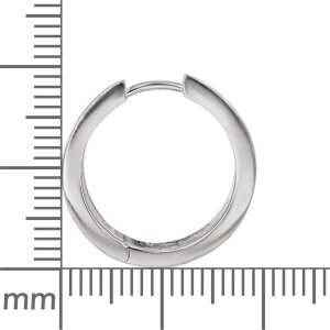 Silberne Creolen Ø 19 mm schlicht 3,5 mm breit glänzend poliert Echt Silber 925