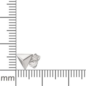Ohrstecker Pyramide 3D-Form plastisch 6 mm Echt Silber 925